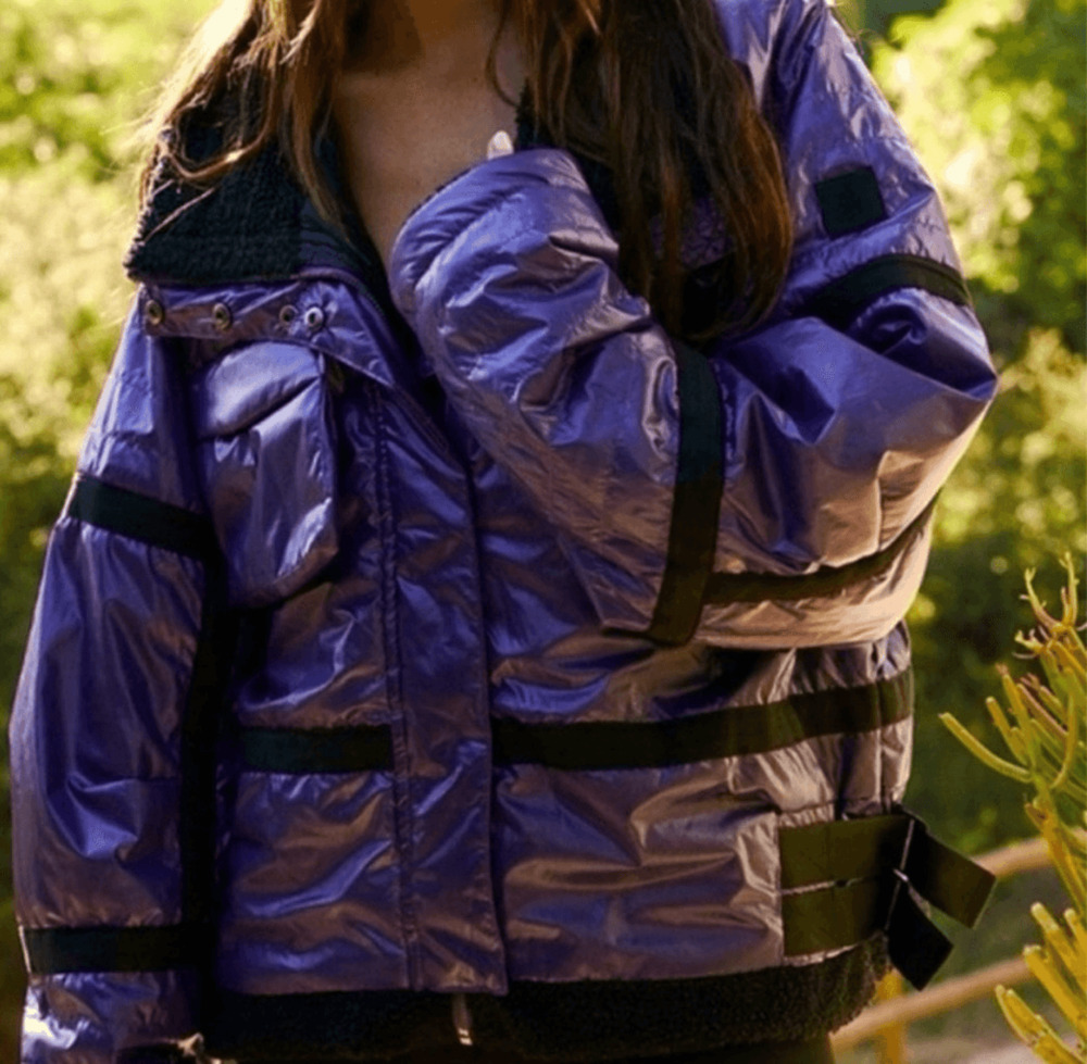 Copied - Free People Vagabond Fleece Jacket Size XS Purple Oversized Packable
